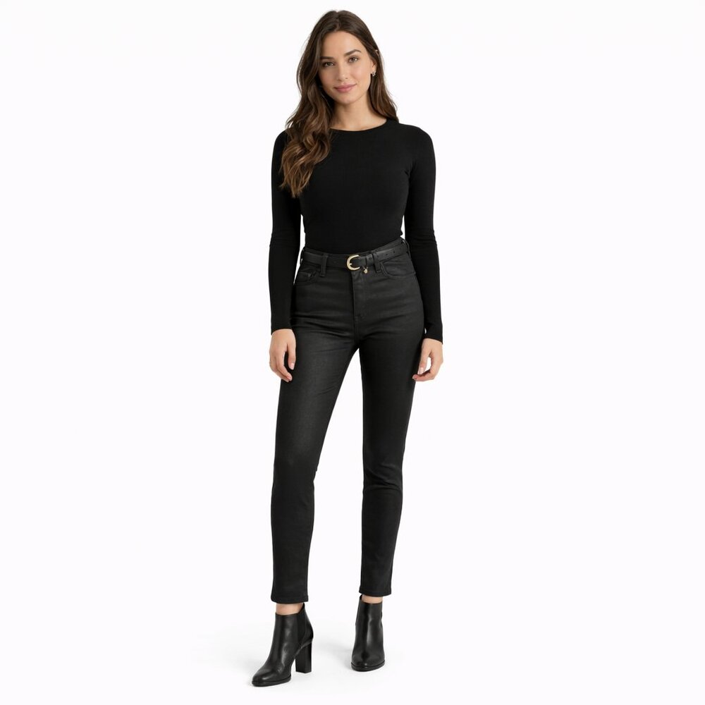 Ralph Lauren Black High-Rise Skinny Ankle Super Stretch Jeans Size 26